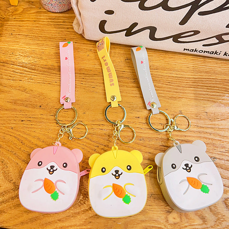 Wholesale Hamster Mini Silicone Coin Purse Keychain
